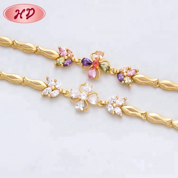Wholesale Jewelry New Handmade Dubai 18K Gold Bracelet For Women