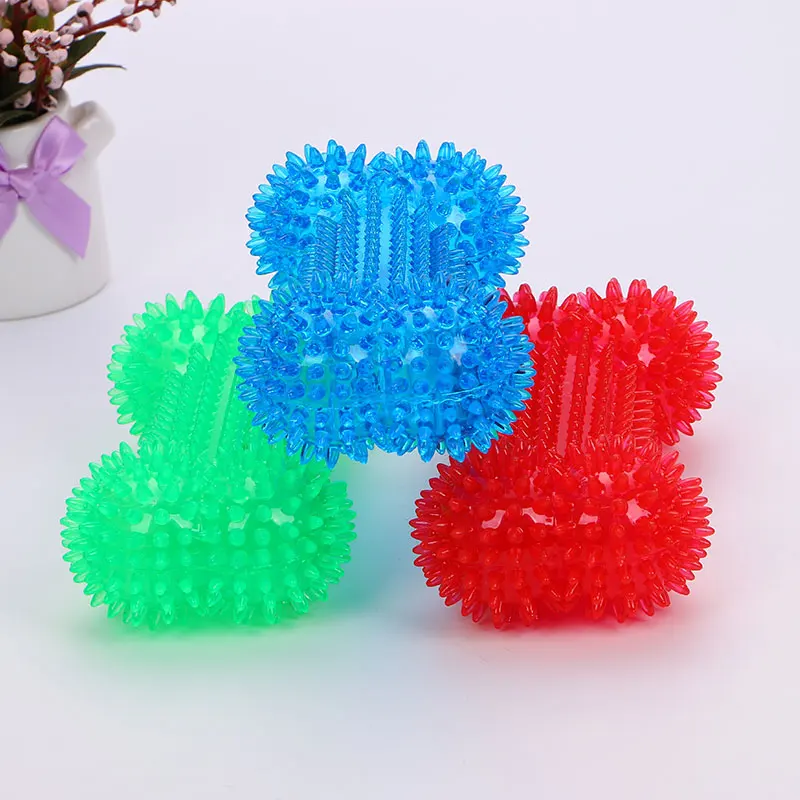 2021 Best sell high quality spiky chew TPR dog toys Dog Bone for teething