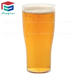 PC Beer Glass Brand Barware Conical Cup 510ml 17oz Clear Unbreakable Plastic Pint Beer Glass