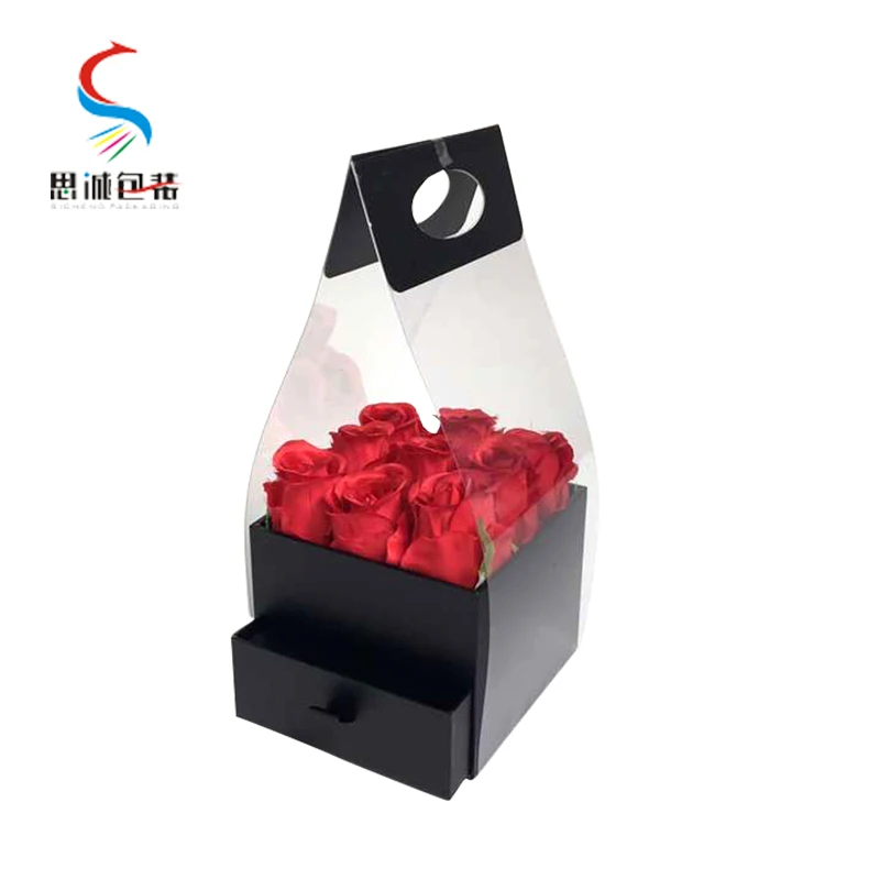 Different Color Cardboard Luxury Rose Flower Box for Gift