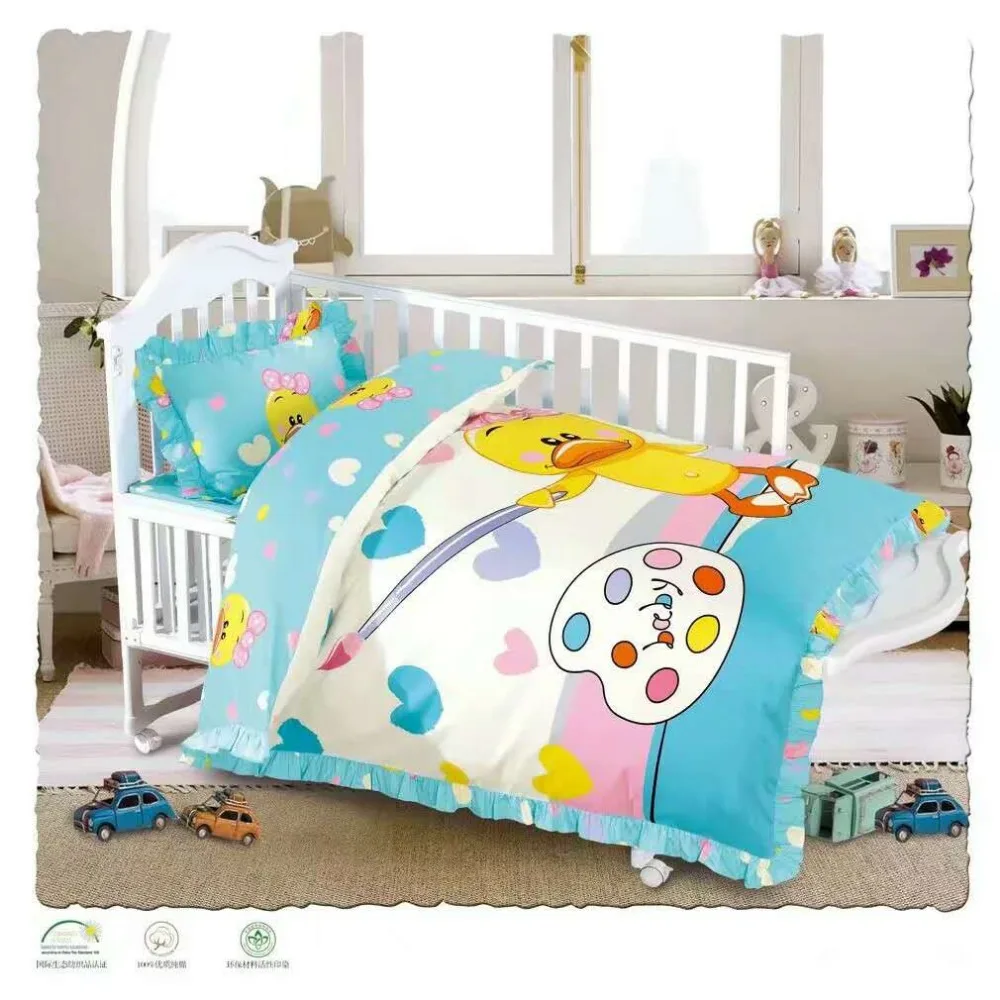 lovely pattern Bedsheet set factory super soft printing baby Bed sheet