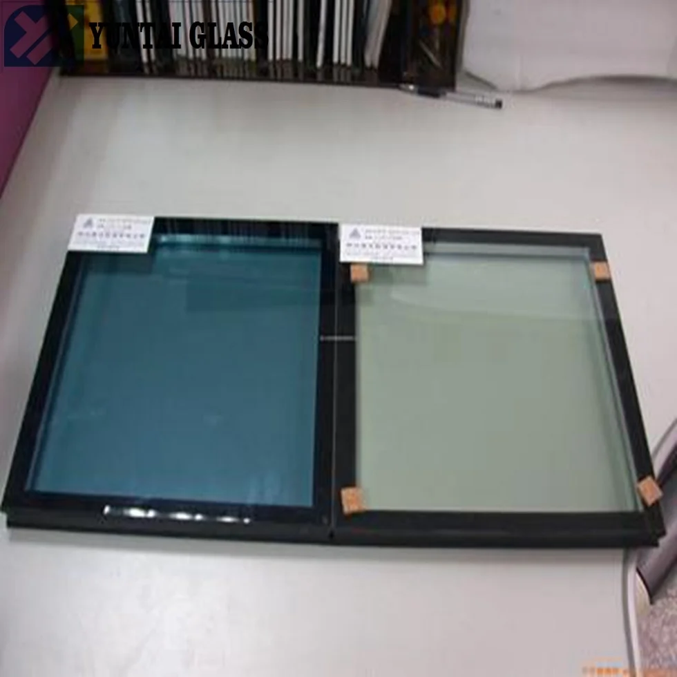 6mm+12A+6mm 5+9A+5 Solar Control Low-E  Dark Grey tinted reflective tempered insulated glass