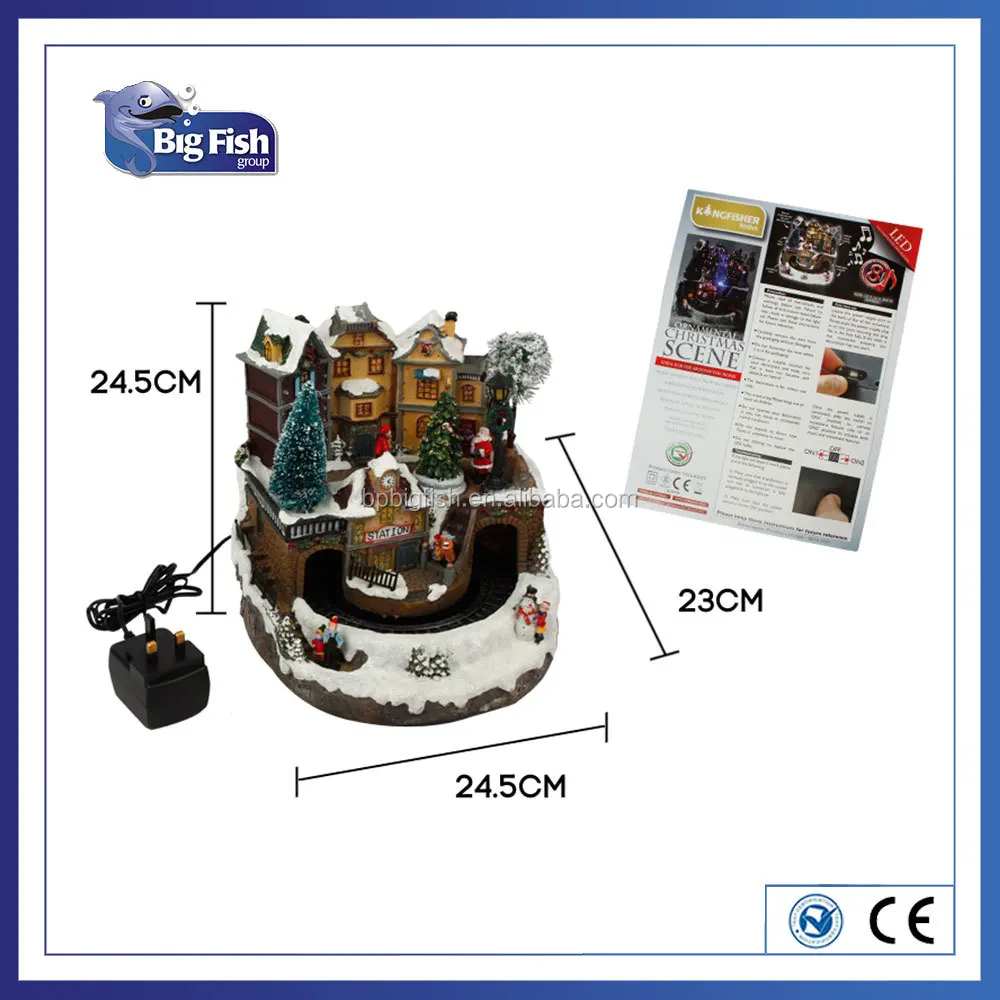 
Train Wheel Christmas Scene 