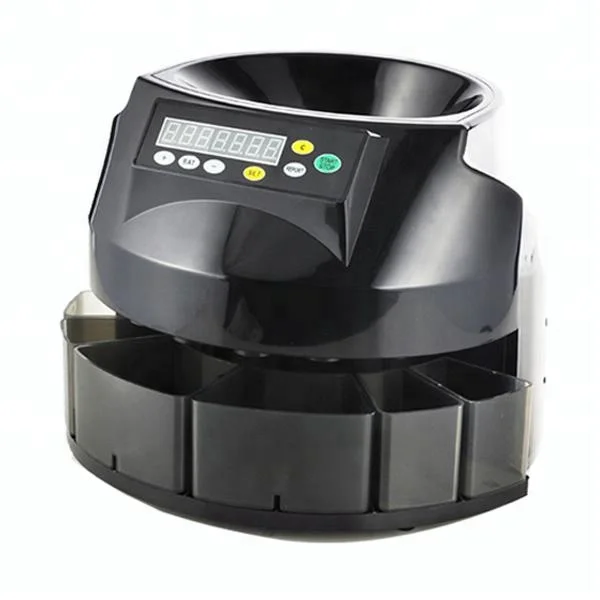 Euro Coin counter sorter DB350 in black automatic high quality coin counting machine