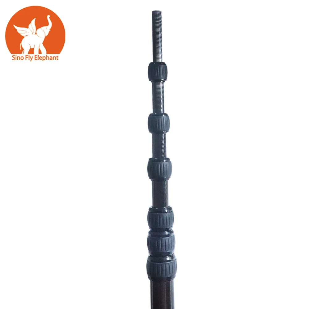 Телескопическая трубка из углеродного волокна с зажимами