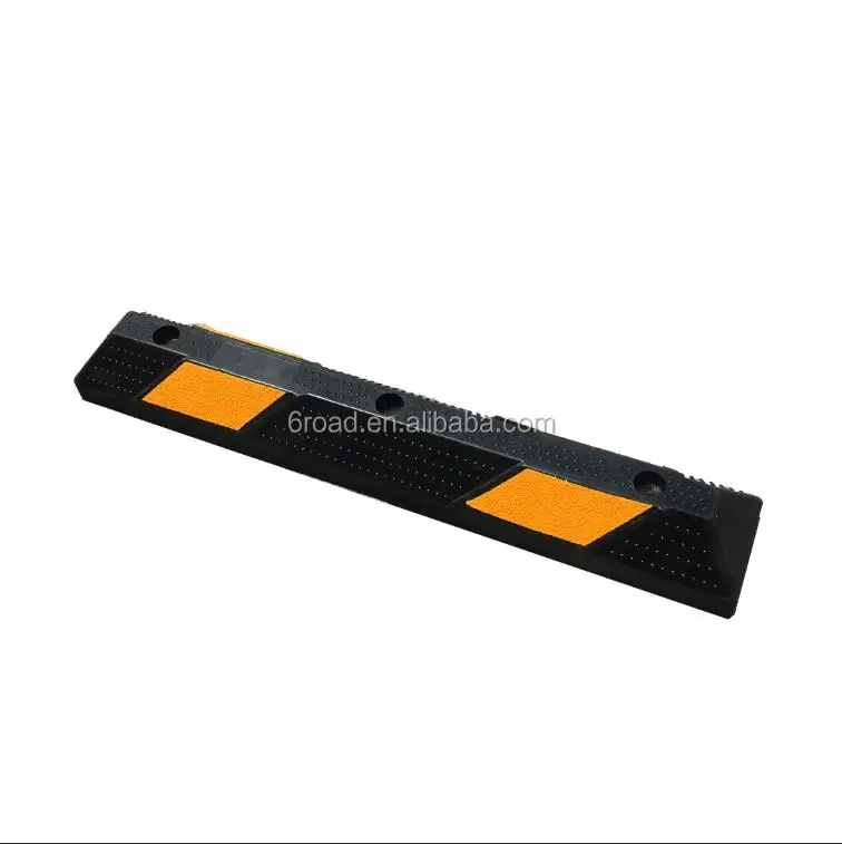 Rubber floor car wheel stop for parking lots an garages 165 cm