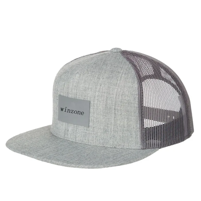 2018 promotional short bill plain trucker cap mesh hat