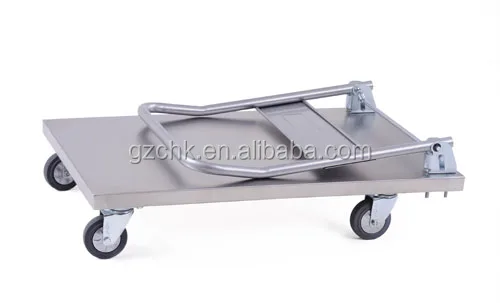 Folding stainless steel platform trolley /kitchen loading trolley