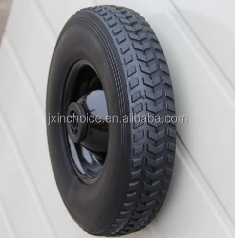 
hot sale10 inch solid rubber wheel with black steel hub for BBQ grill 