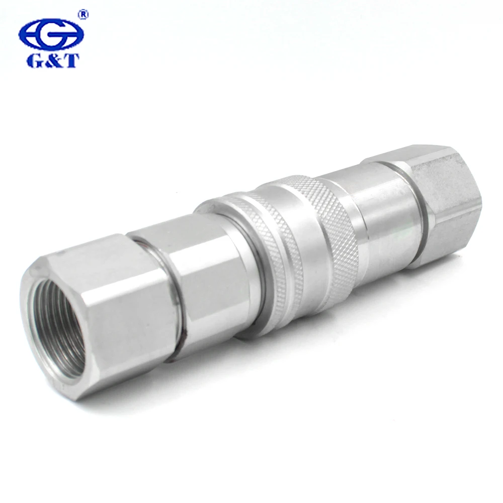 GT-FF 1 дюйм BSPP углеродистой стали безопасной Блокирующей муфты, дизайн с плоской поверхностью ISO 16028 гидравлический быстроразъемный муфта