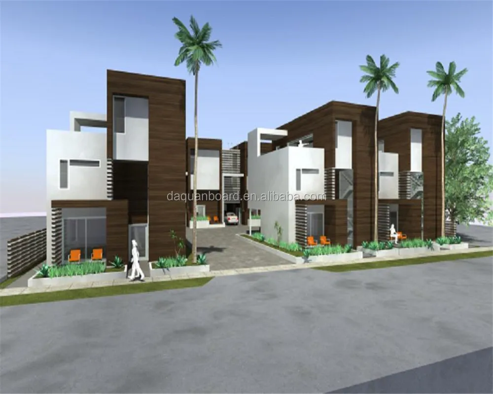 China Well Designed and Modern Prefab House Built With EPS Cement Sandwich Panels