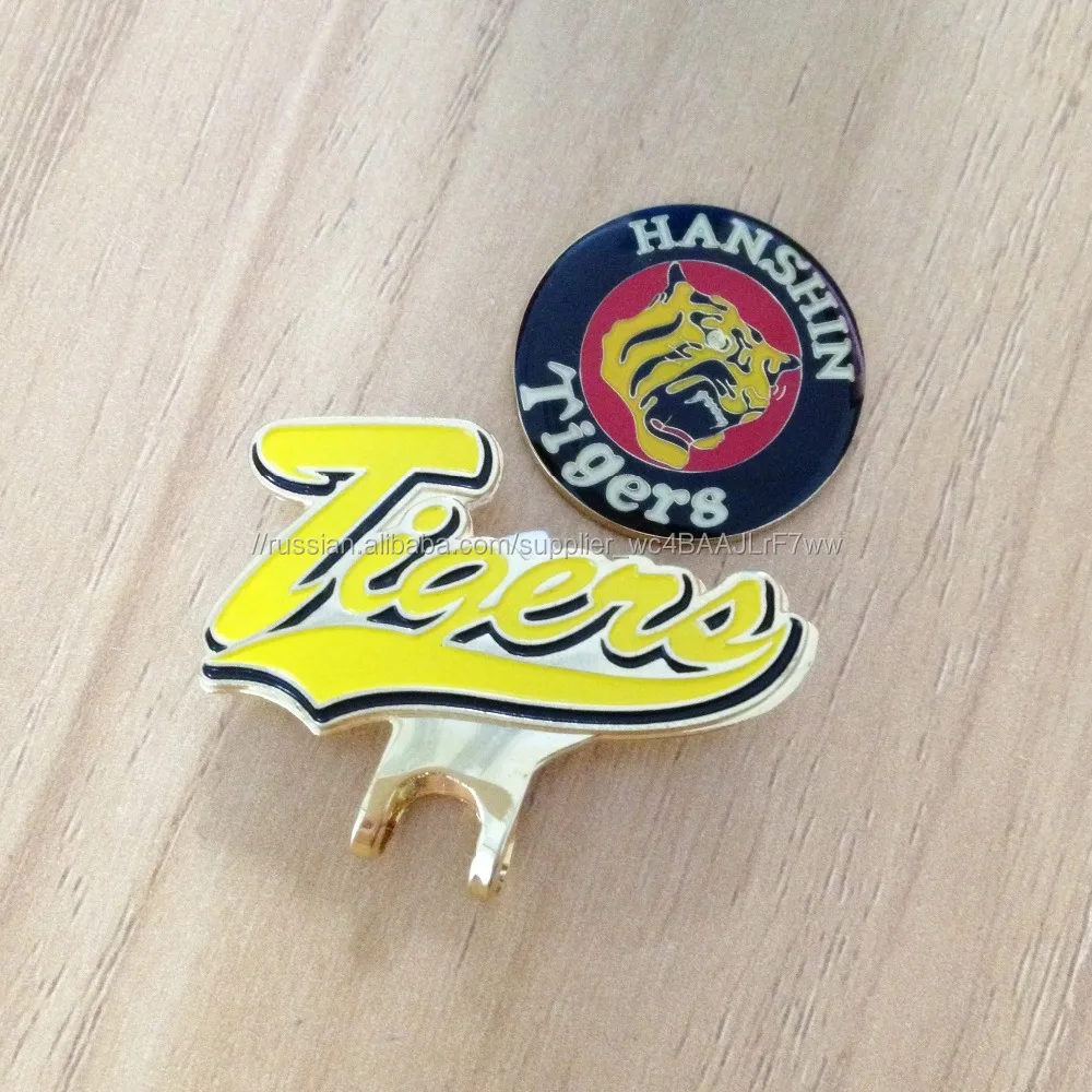 2016 пользовательские эмали мяч маркер магнитное поле для шляпу клип