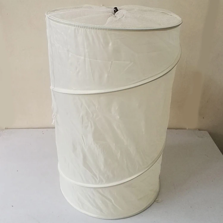 Spiral Foldable Laundry Storage Bag Polyester Cloths Basket Bucket Organizer Dirty Clothes Casket
