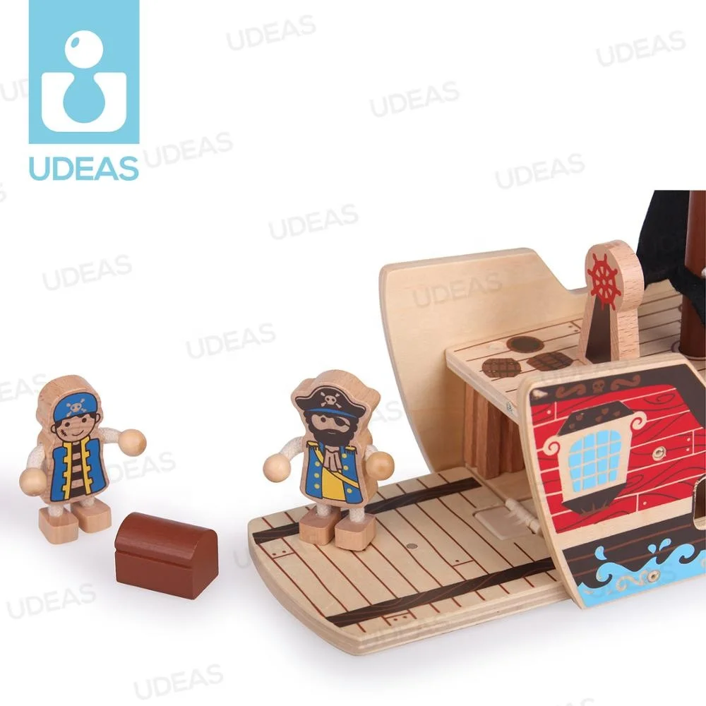 Wooden Educational DIY Pirate Boat Toy