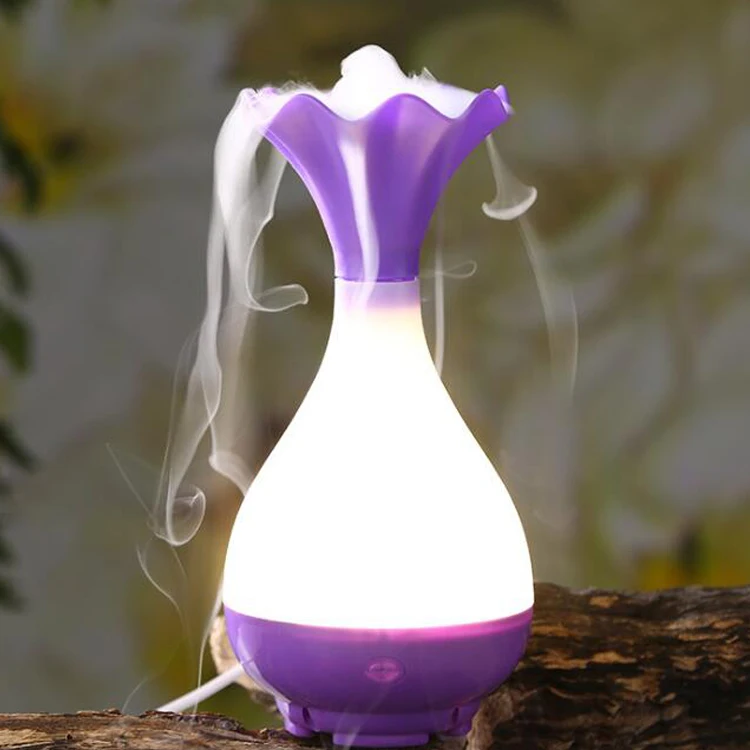 95ml vase plastic LED Humidifier aroma oil diffuser