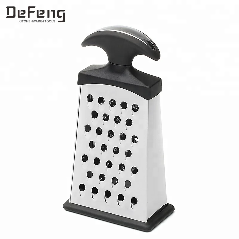
Hot Sale Multifunction 4 Sides 7 Inch And 10 Inch Stainless Steel Coconut Grater With Black PP Handle 