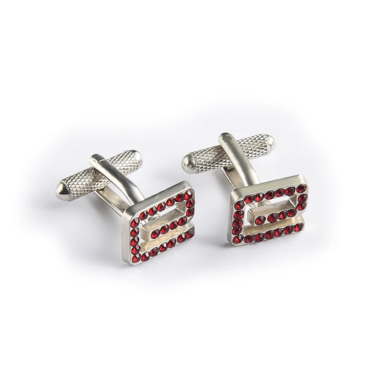 Оптовая продажа, дешевые металлические Мужские жесткие эмалированные латунные запонки, запонки для рекламы