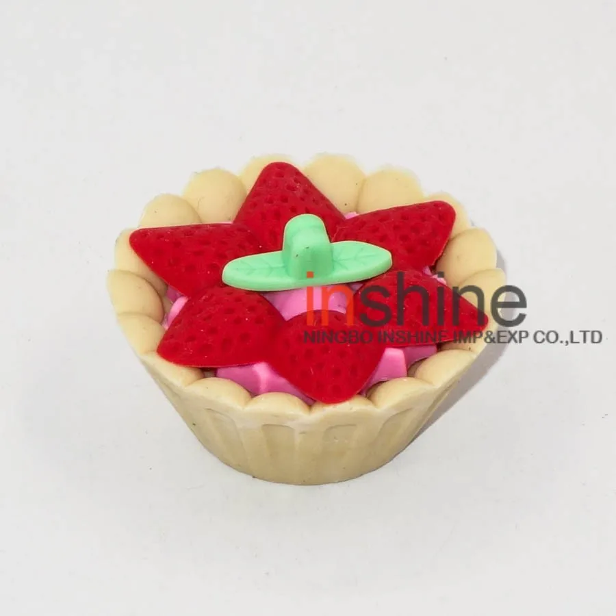 IN50759 Novelty Mini Cake Food Shaped Eraser , Rubber Eraser