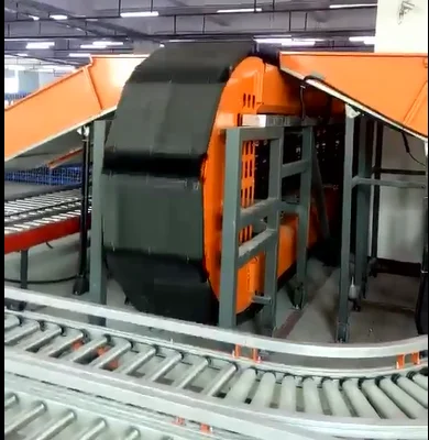 mail sorting courier sorting parcel sorting conveyor system for post and express sorting with DWS and cross belt sorter