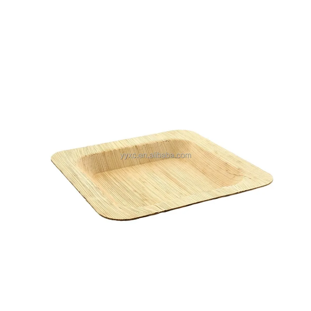 Disposable Biodegradable bamboo tray dish plate