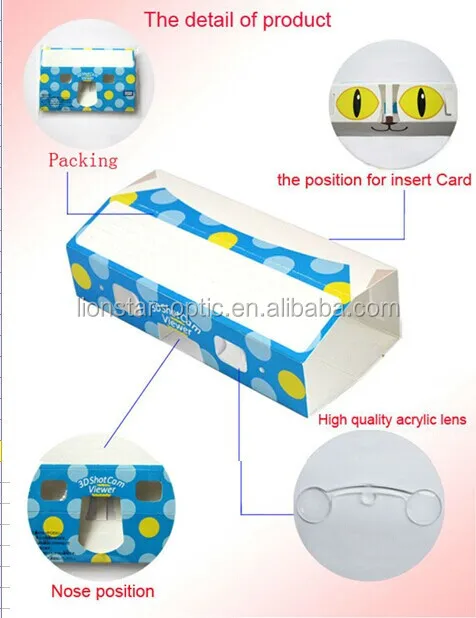 Promotion Christmas card with 3d picture stereo 3D viewer