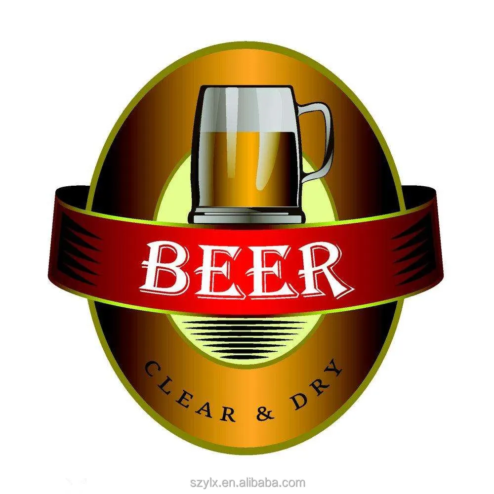 Waterproof Vinyl UV Printing Water Bottle Stickers Private Label for Bottle Logo Roll Adhesive Beer Wine Drink Glass Customized