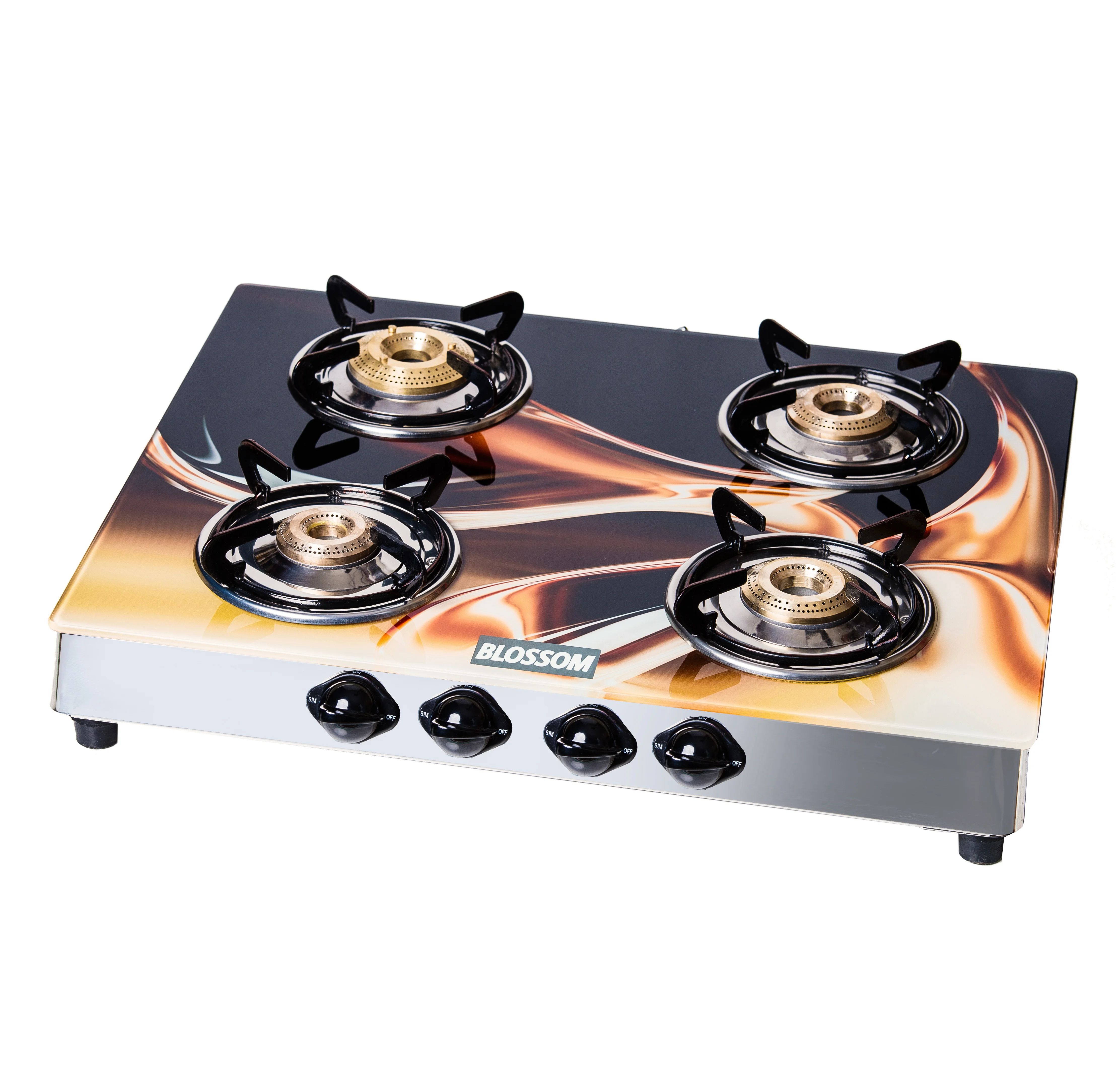 indian digital/ceramic printing gas stove cooktop glass