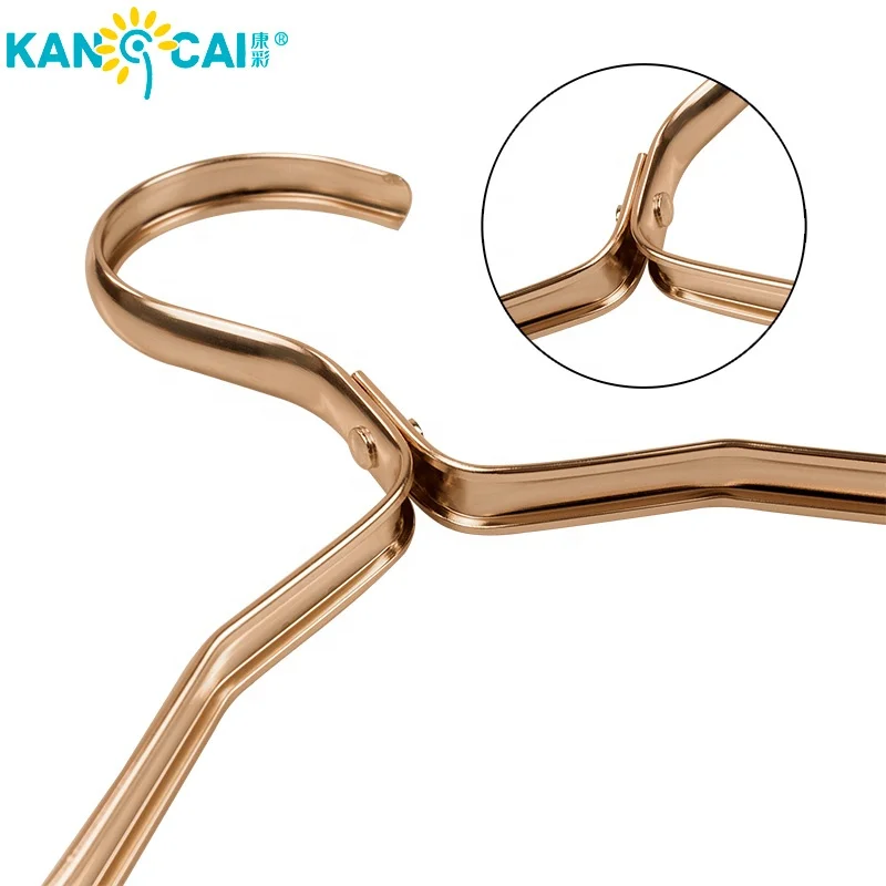
China manufacturer luxury aluminum metal gold dress clothes hanger 