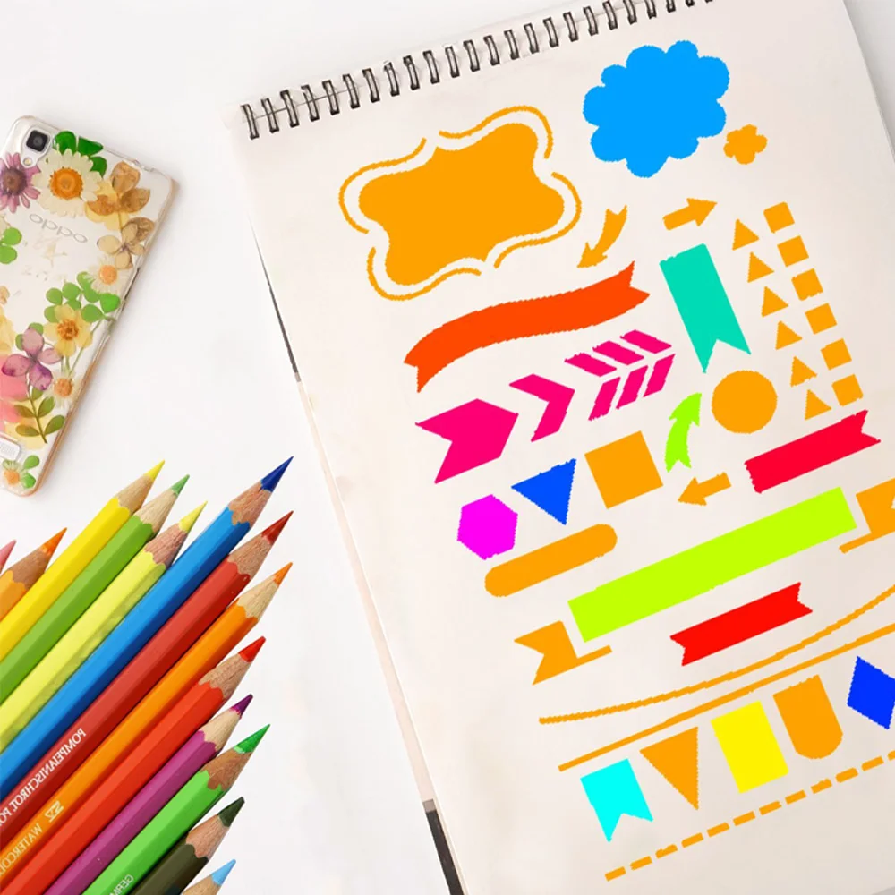 Journal Stencil Bullet  Plastic Planner Stencils Design Notebook