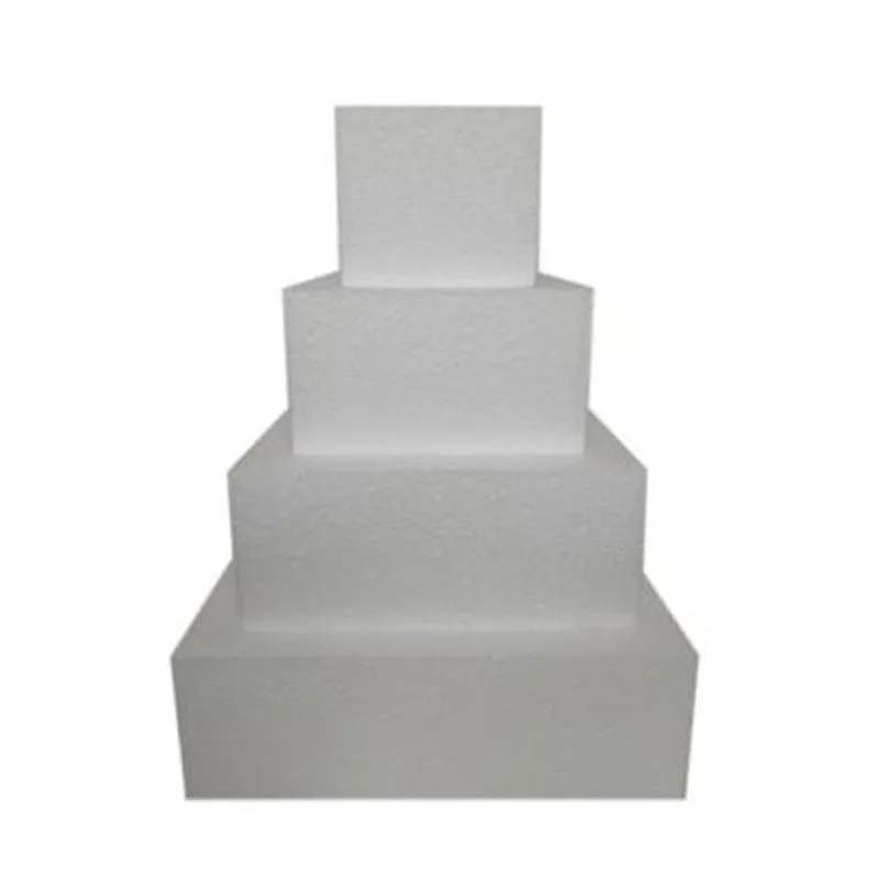 Waterproof Dummy Round Cakes 3 Layer Styrofoam Cake False Polystyrene Icing Sugarcraft Edge Block Polystyrene Cake Box