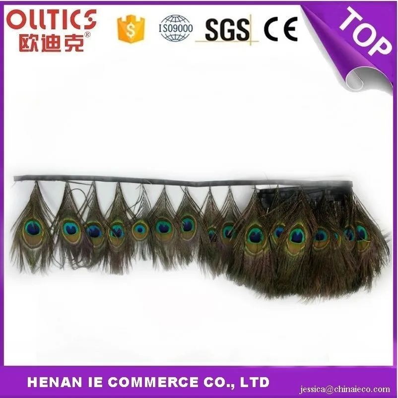 Peacock feather trim for masquerade peacock feathers for evening dresses