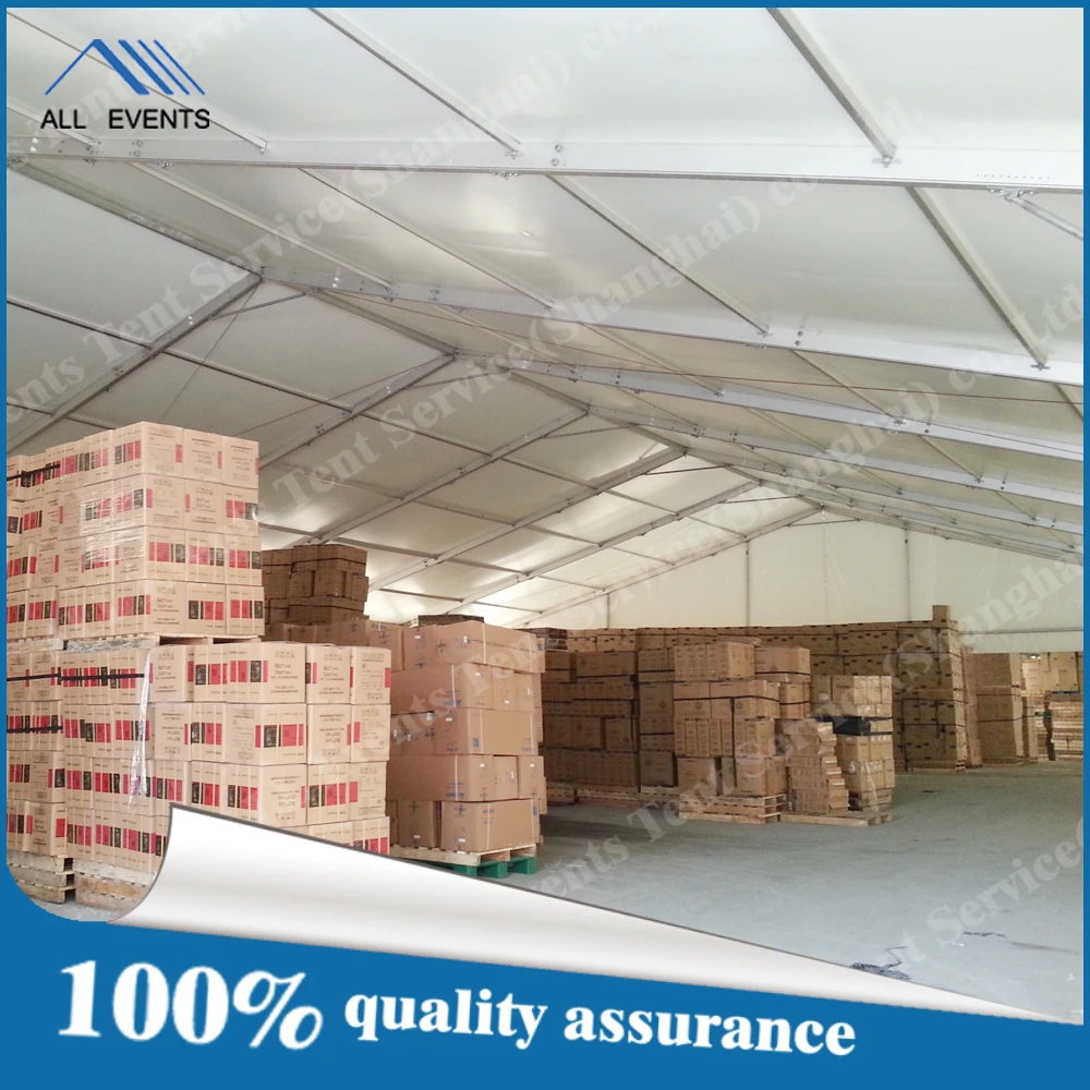 
25m Aluminum Structure Pvc Cover Assembled Event Tent for Warehouse/car storage tent 