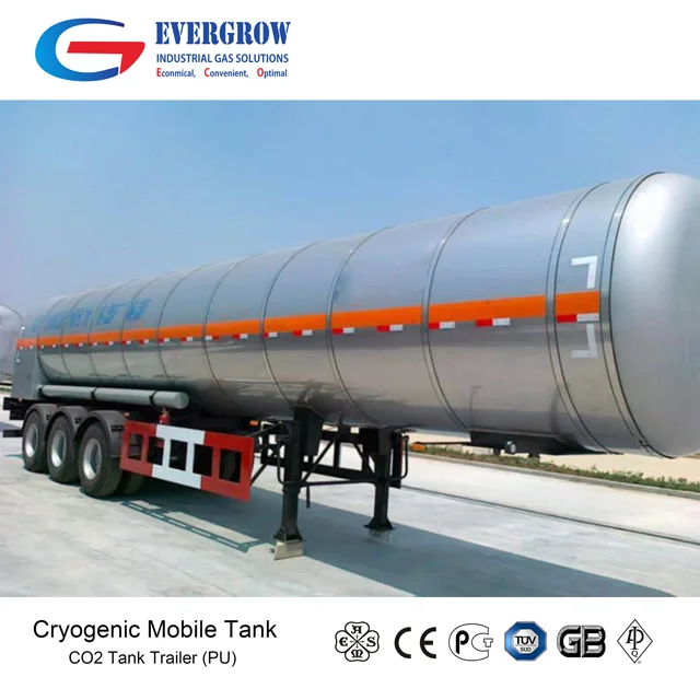 
liquid CO2 oxygen transport tank truck 