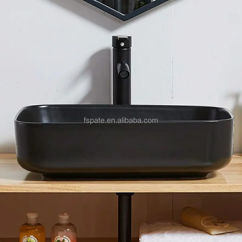 saniary ware artificial stone sink bathroom cement basin black concrete toilet basin