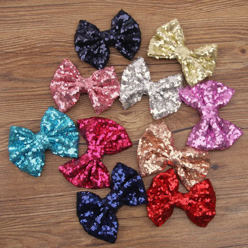 
Children Sequins Hair Pin Lovely Baby Big Bow Hair Ornaments Clips For Girls 