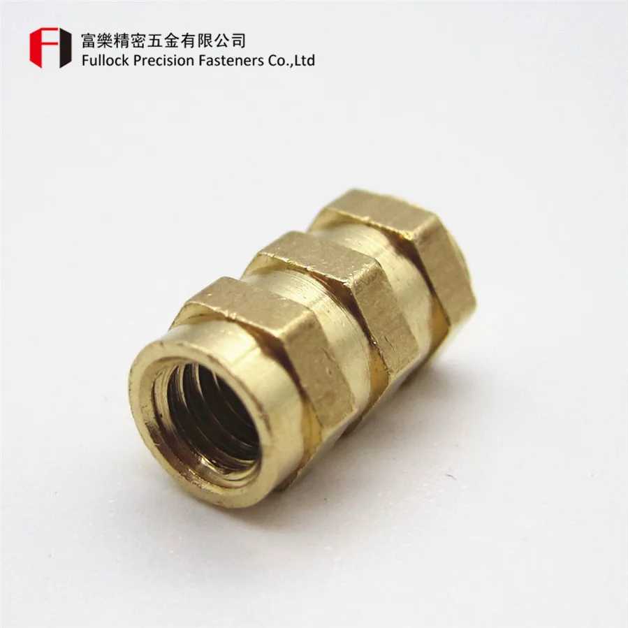 Латунь Шестигранная гайка с шестигранной головкой типа