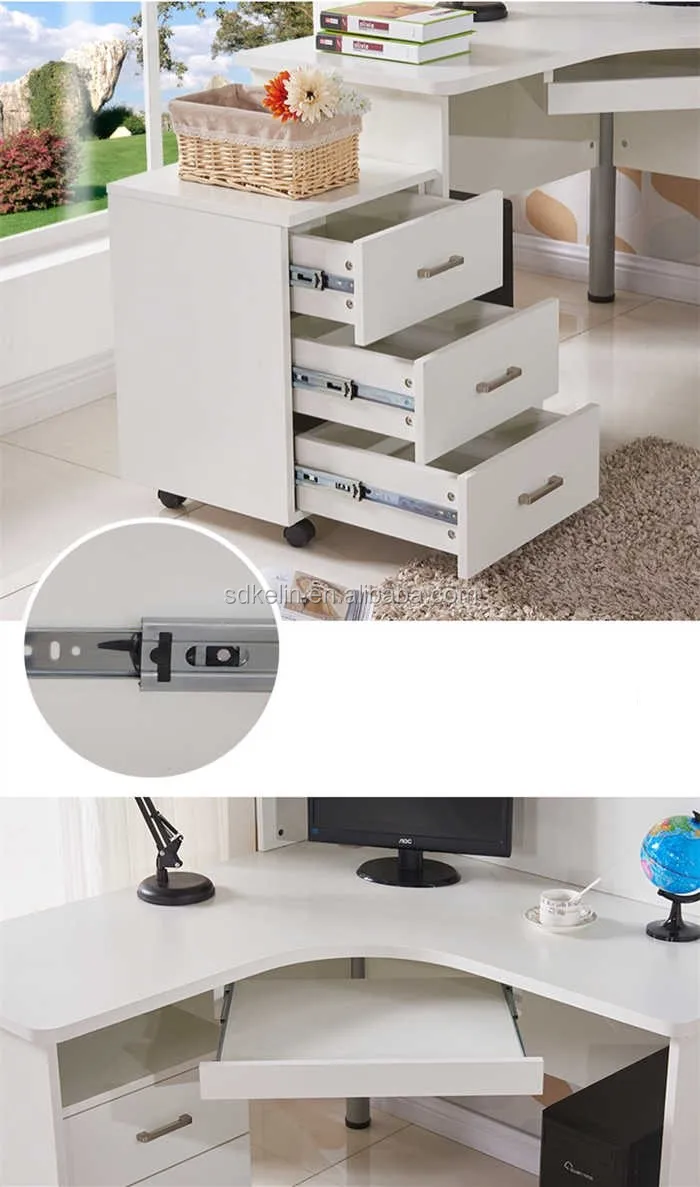 Good quality desktop computer desk combination bookcase