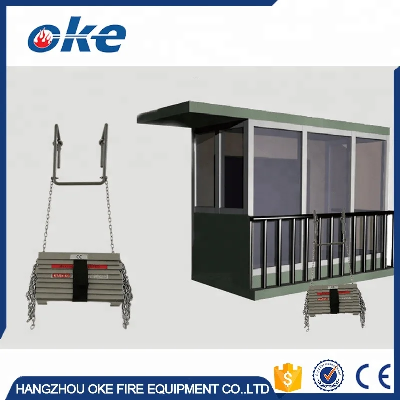 EN131 Portable Chain Emergency Escape Aluminum Steel Folding Ladder