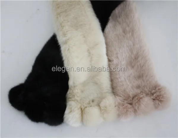 faux fur Wrap Women Kids with Fur Infinite Faux Fur Pom Pom trim collar furry neck warmer and scarf