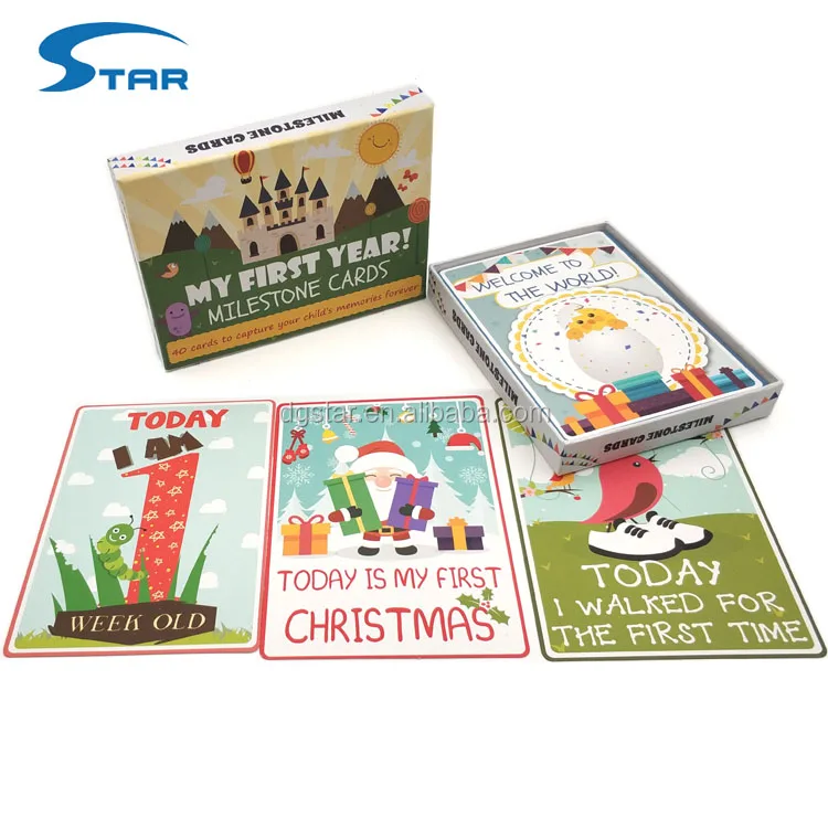 Custom milestone baby cards