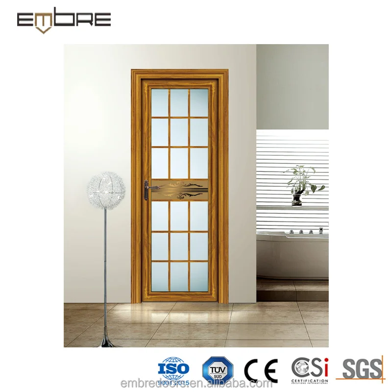 Oval glass entry door with aluminum panel and glass door for optional