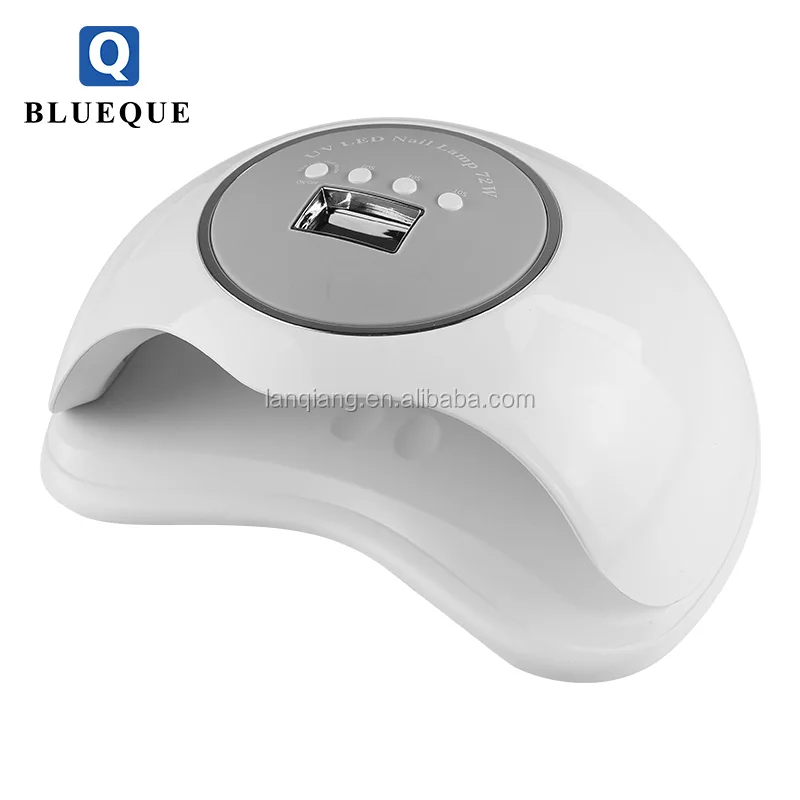 BLUEQUE Sun white light 72W gel uv led cordless nail lamp for two hand