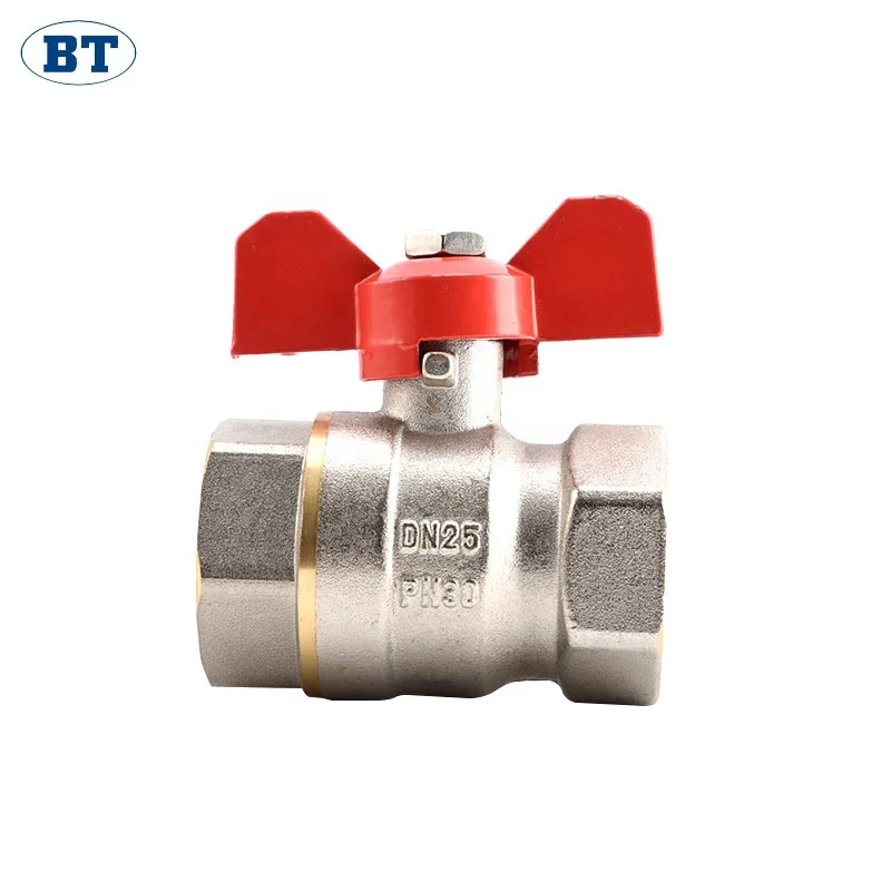 BT1008 шаровой кран по хорошей цене с красной ручкой-бабочкой