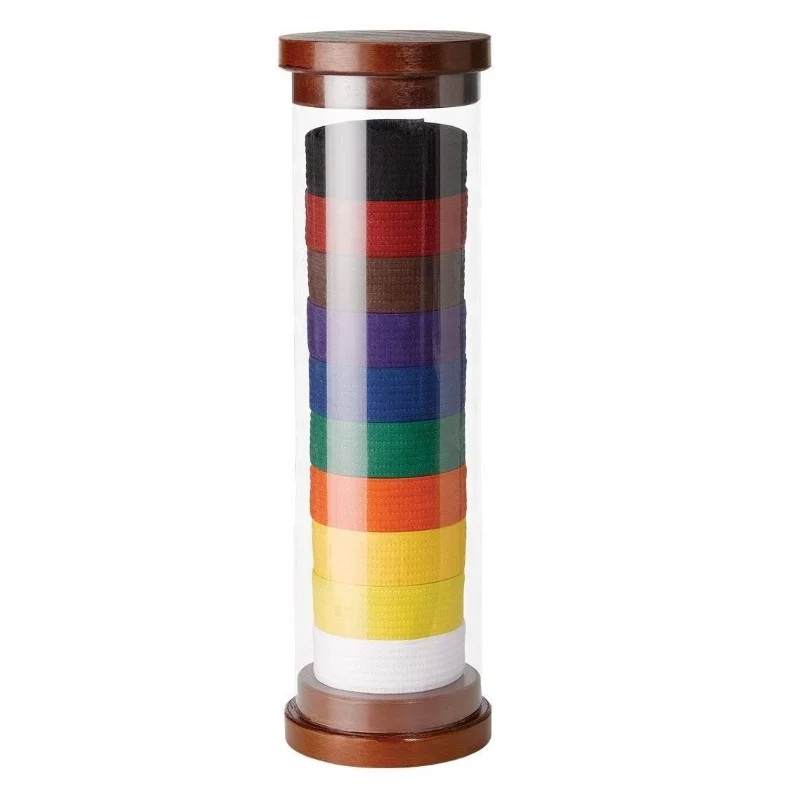 Martial Arts belt display stand 10 Level Taekwondo Belt Display Cylinder Karate Belt display racks