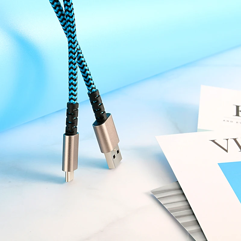 Лидер продаж новый модный дизайн USB 3.0 TYPE-C кабель нейлоновый Плетеный USB-кабель типа C для зарядки и передачи данных