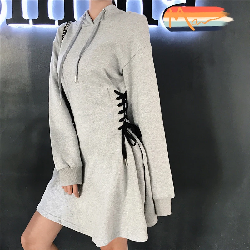 
Maxnegio fashion streetwear harajuku hoodie sweatshirt dress 