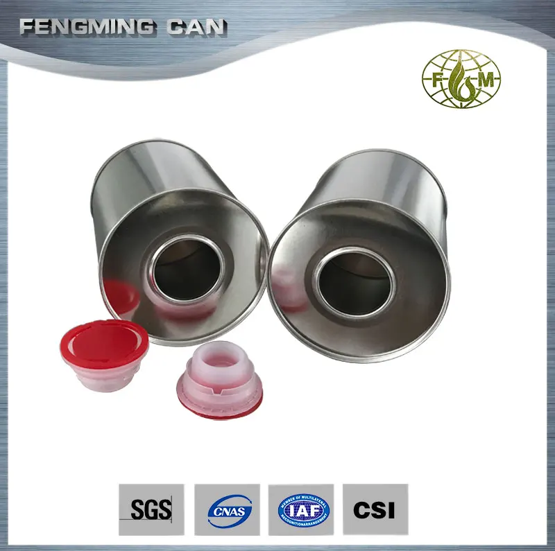 1 Liter empty round metal tin can/rectangular cans/quart plastic tin can with lids for oil