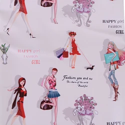 2019 г., Shaoxing, оптовая продажа, водонепроницаемая модная женская ткань из искусственной кожи с принтом и ПВХ покрытием, 100% полиэстер