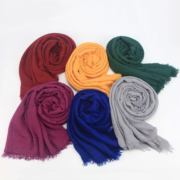 
cheap price Hot selling Muslim Crinkle Scarf multi Colors Women Crinkle Hijab color41 0319011 