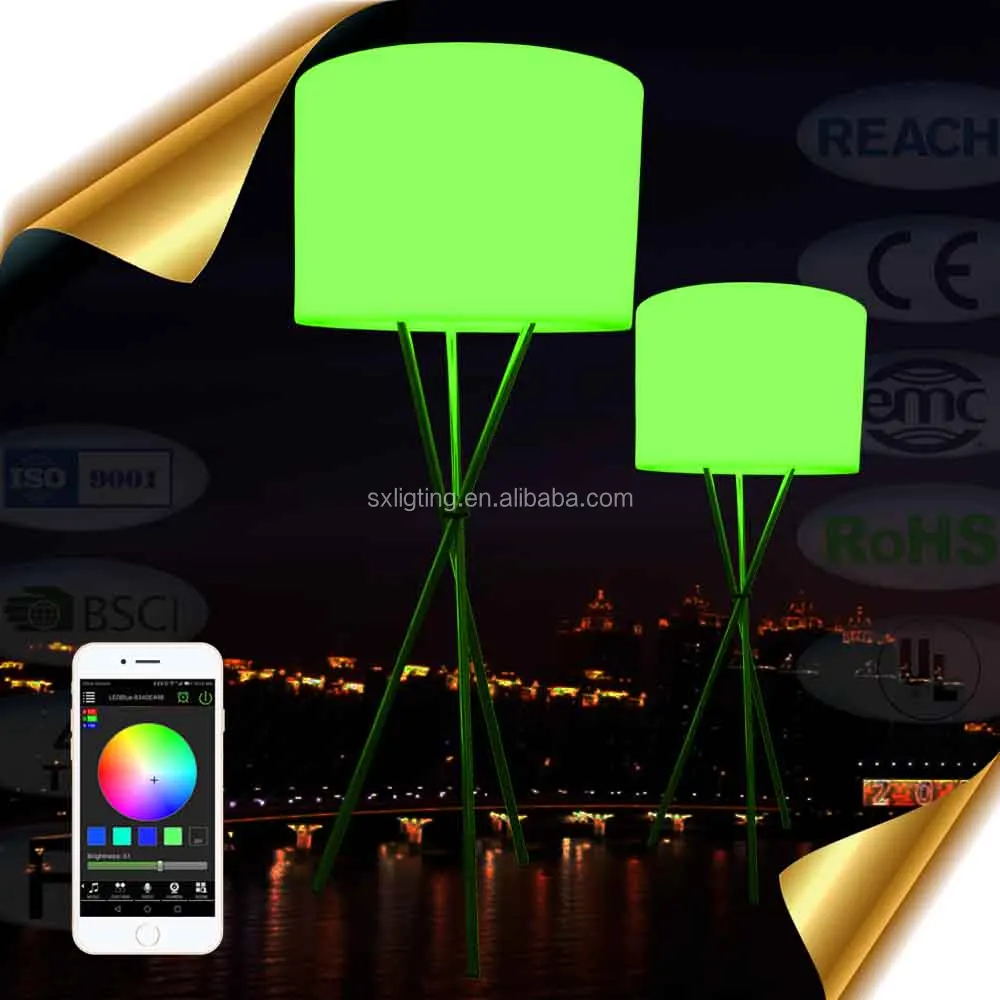 
LED Color Changed Floor Lamp remote control by mobile APP / mobile APP controlled LED Floor Lamp 